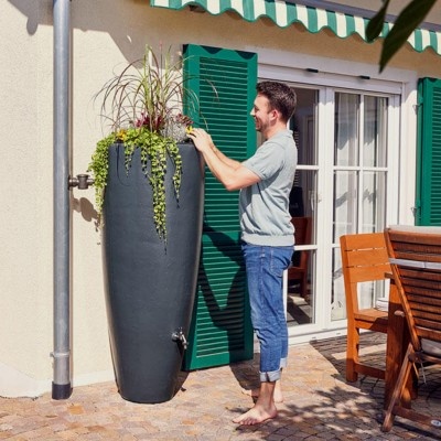 Nádrž na dažďovú vodu Aare 300 l, grafitová