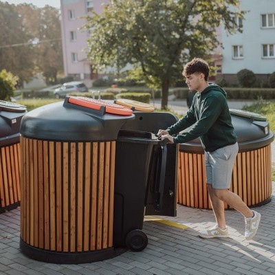 Prístrešok SemiQ bin na plastový kontajner 240 l 