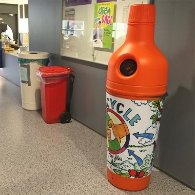 Odpadkový kôš 210 l na PET fľaše - oranžová
