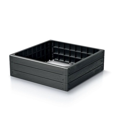 Vyvýšený záhon BASE WOODY, dĺžka 75,6 cm, antracit
