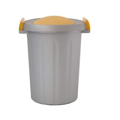 Odpadkový kôš na triedený odpad CLICK 25 l - šedá nádoba, žlté veko
