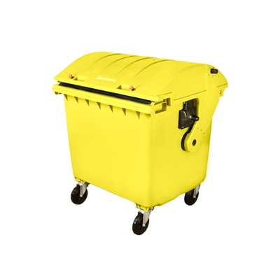 Plastový kontajner 1100 l na triedený zber  - design C,žltá