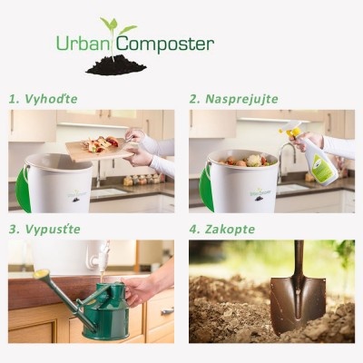 Domáci kompostér na recykláciu bioodpadu z kuchyne