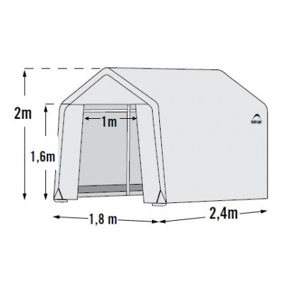 Plachtový skleník SHELTERLOGIC 1,8 x 2,4 m - 35 mm - 70652EU