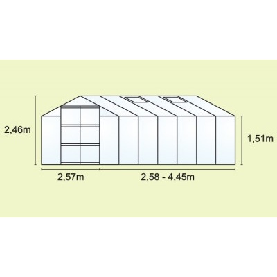 Skleník VITAVIA URANUS 6700 PC 4 mm zelený