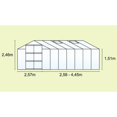 Skleník VITAVIA URANUS 6700 PC 6 mm zelený